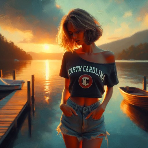 North Carolina Lake T-Shirt And Denim